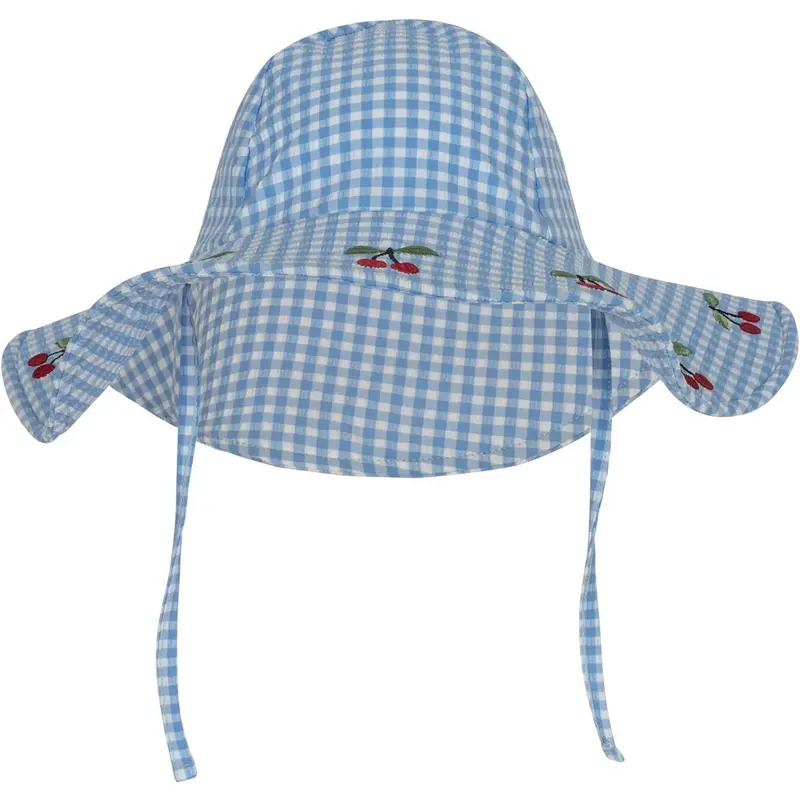 Sombrero Azul de Cerecitas Talla 6-9 meses