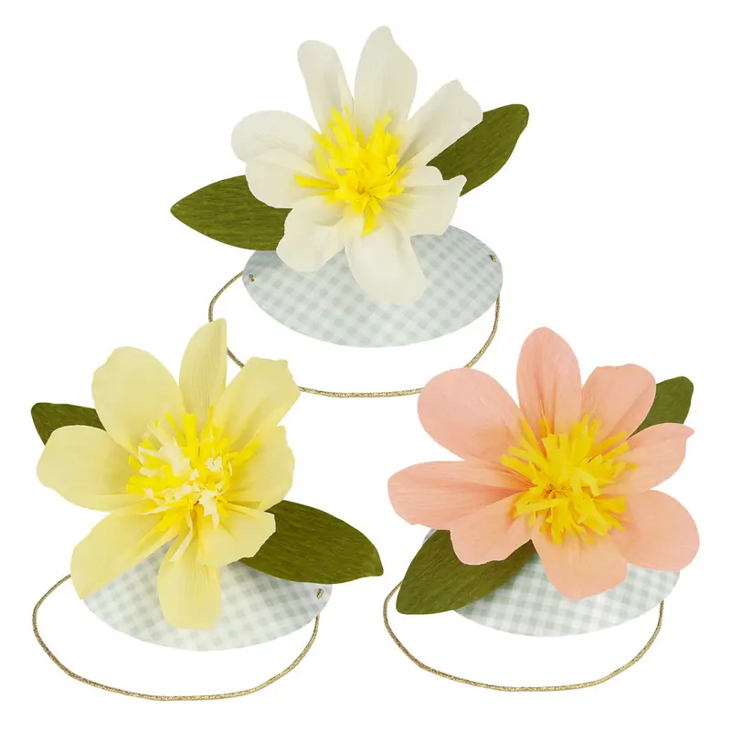 Sombreros de flores de Papel
