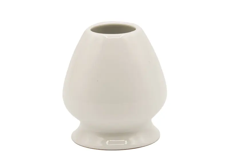 Soporte de porcelana blanca para batidor de matcha # 94114
