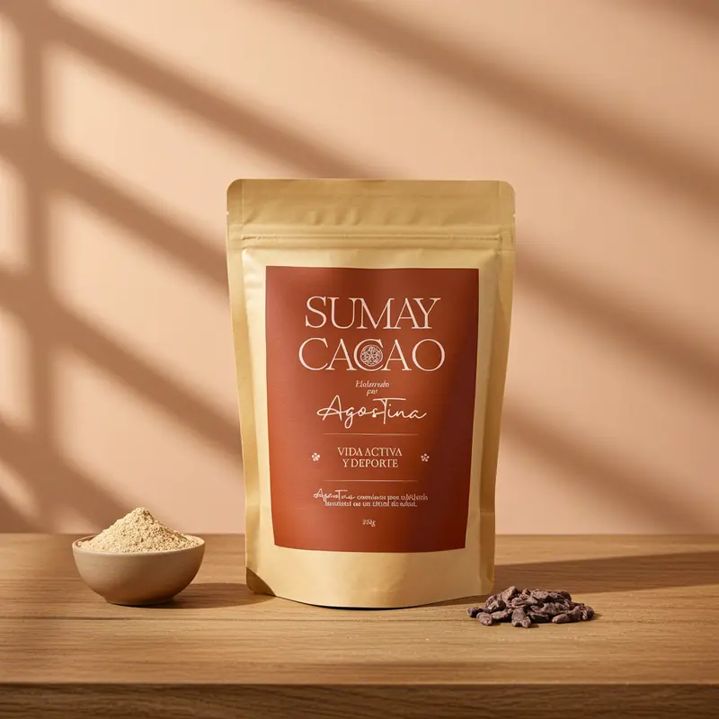 SPORT — Cacao con maca andina - Actualmente Vida Activa & Deporte - 350 g picado