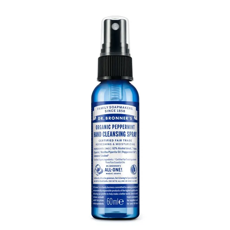 Spray desinfectante de manos menta 60ml Dr.Bronner's