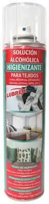 Spray Higienizante de Tejidos Lubrex 400 ml. Solución alcohólica con más de un 70% de alcohol para higienizar sin lavar ropa, sofás, cortinas, alfombras y más.