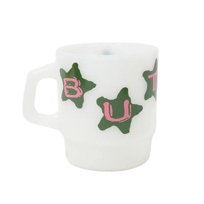 Stars Milk Glass / White