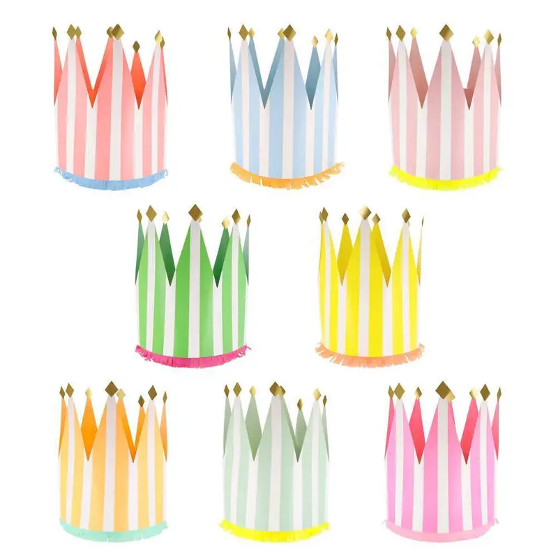 Striped Party Crowns
