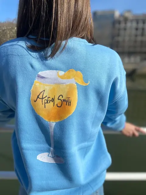Sudadera Edición Limitada Aperol Smith Celeste