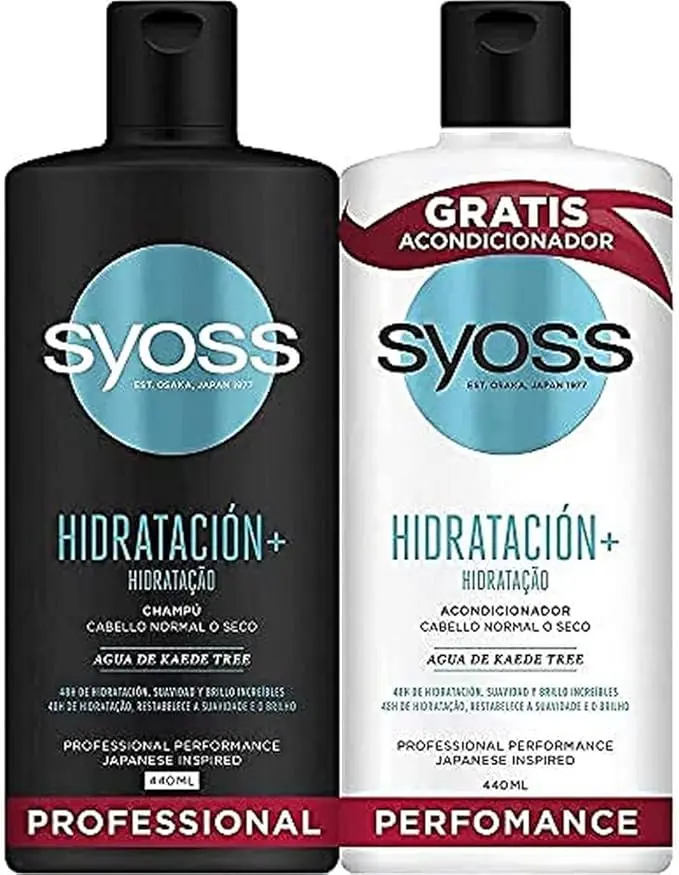 Syoss Pack Hidratación Profesional para Cabello Seco (Champú 440ml + Acondicionador 440ml)