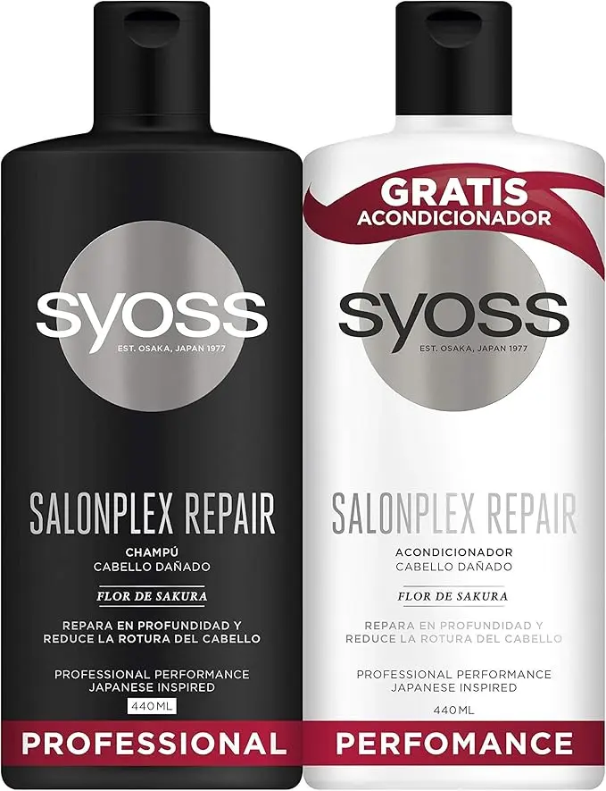 Syoss Pack SalonPlex Reparación Profunda (Champú 440ml + Acondicionador 440ml)