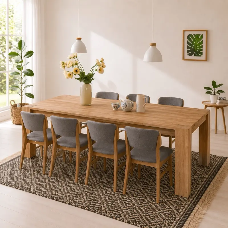 Table à manger en bois massif de chêne Mauritz 3 - NordicStory