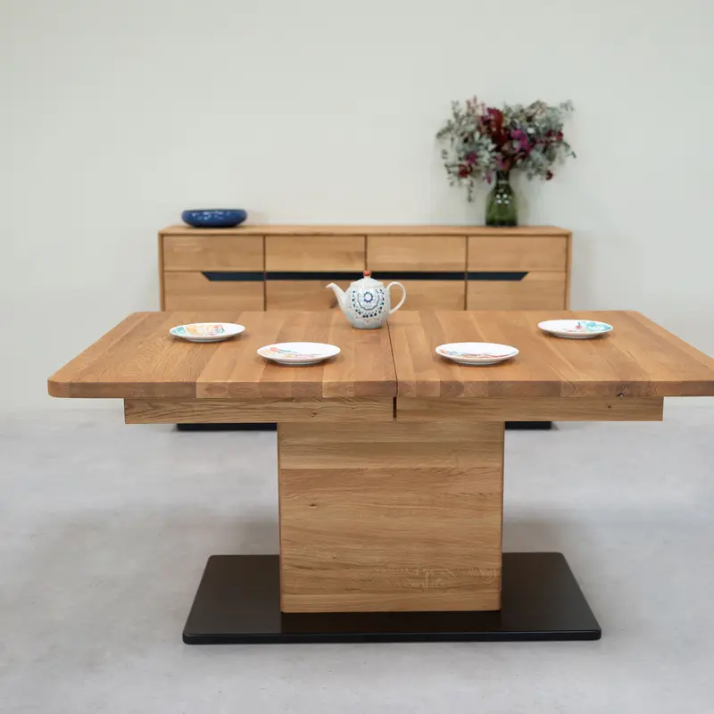 Table à manger extensible en bois massif de chêne Bremen - NordicStory