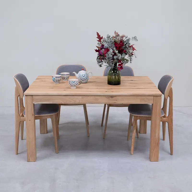 Table à manger extensible en bois massif de chêne L2 - NordicStory