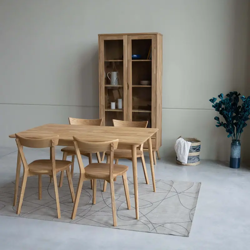Table à manger extensible en bois massif de chêne Malmo 2 - NordicStory