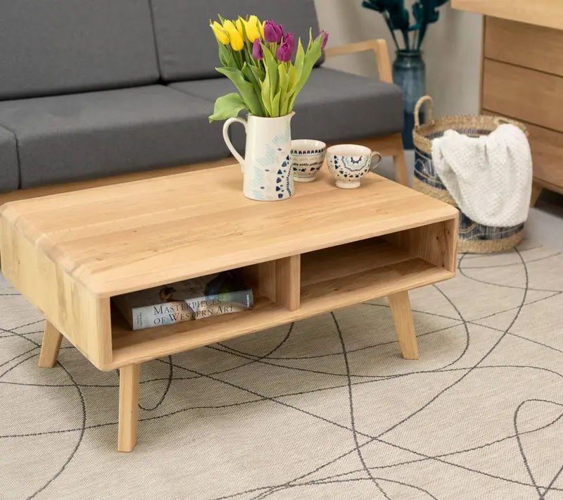Table basse en bois massif Suède 1 – NordicStory