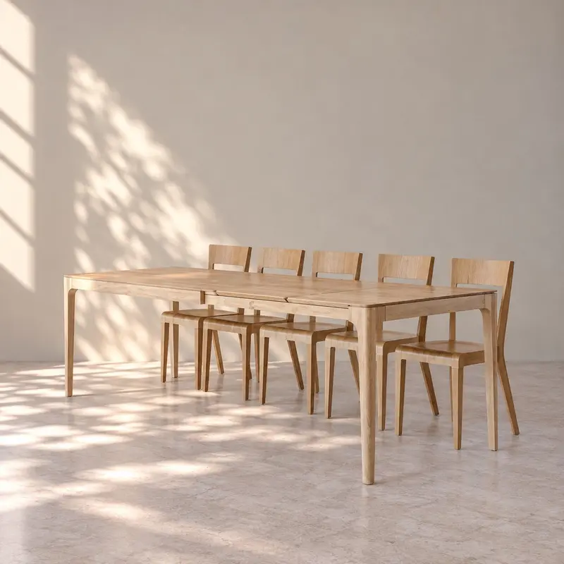 Table de salle à manger extensible en chêne massif CREATIV - VESKOR
