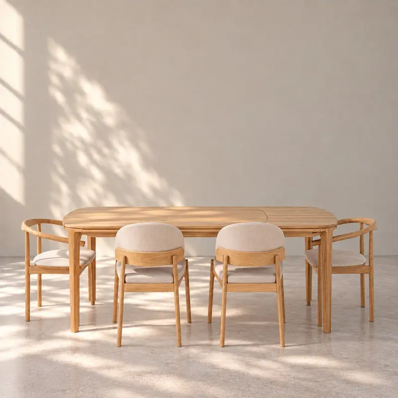 Table de salle à manger extensible en chêne massif IKONA - VESKOR