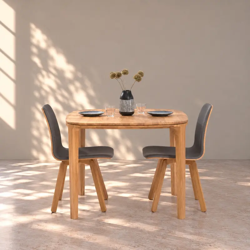 Table de salle à manger fixe en bois de chêne massif IKONA - VESKOR