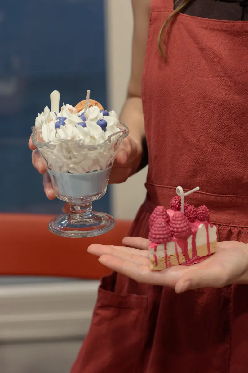 Taller de velas de soja estilo postre