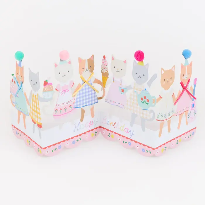 Tarjeta de Cumpleaños Kitten Club