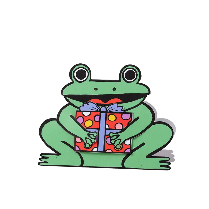 Tarjeta Frog con mini tarjeta