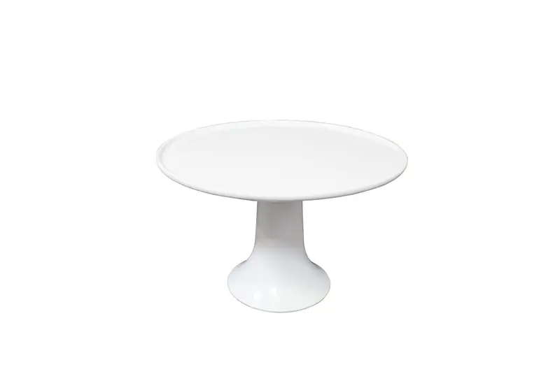 Tartero blanco de melamina, tamaño pequeño 21,5 cm