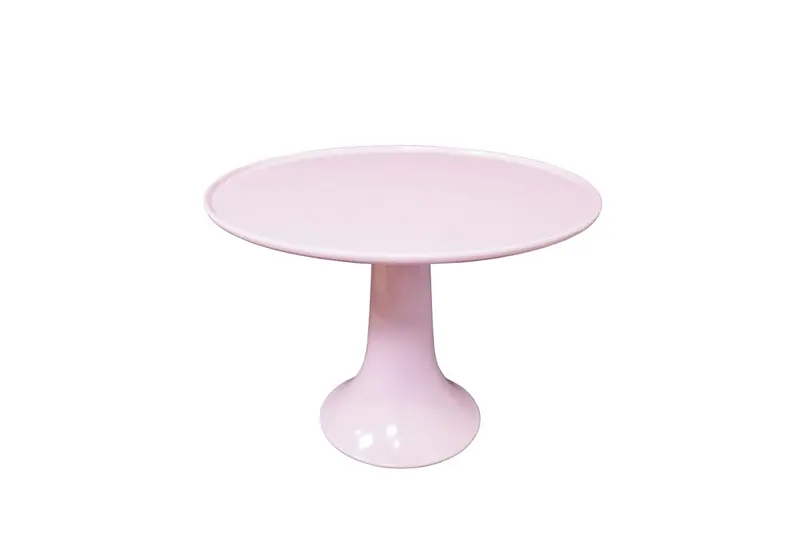 Tartero para pastel de melamina rosa pastel, diámetro 27 cm