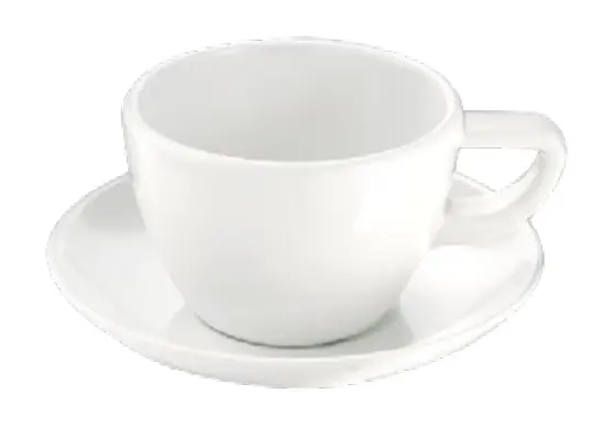 Taza Blanca con plato para Tés e Infusiones