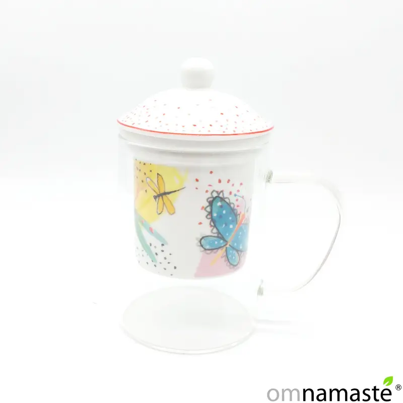 Taza cristal con filtro surtido primavera