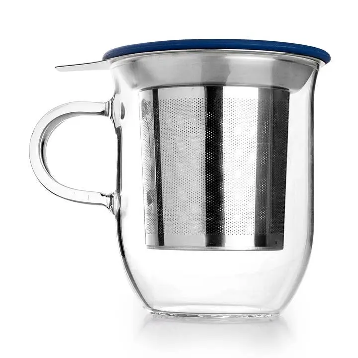 Taza de Té con Filtro y Tapa 350 ml