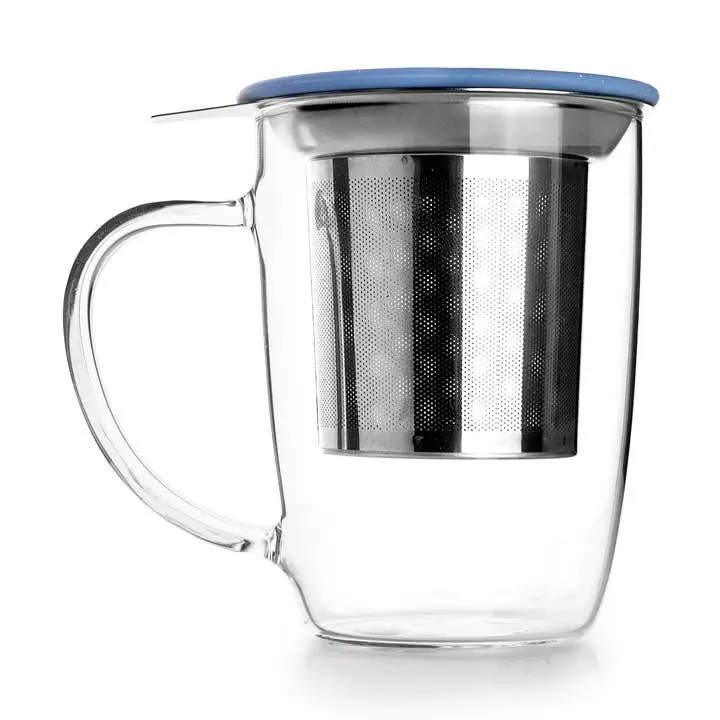 Taza de Té con Filtro y Tapa 450 ml