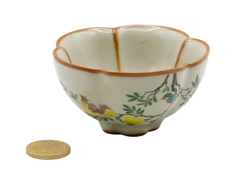 Taza de té floral pintada a mano # 934783