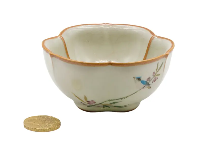 Taza de té floral pintada a mano # 934784