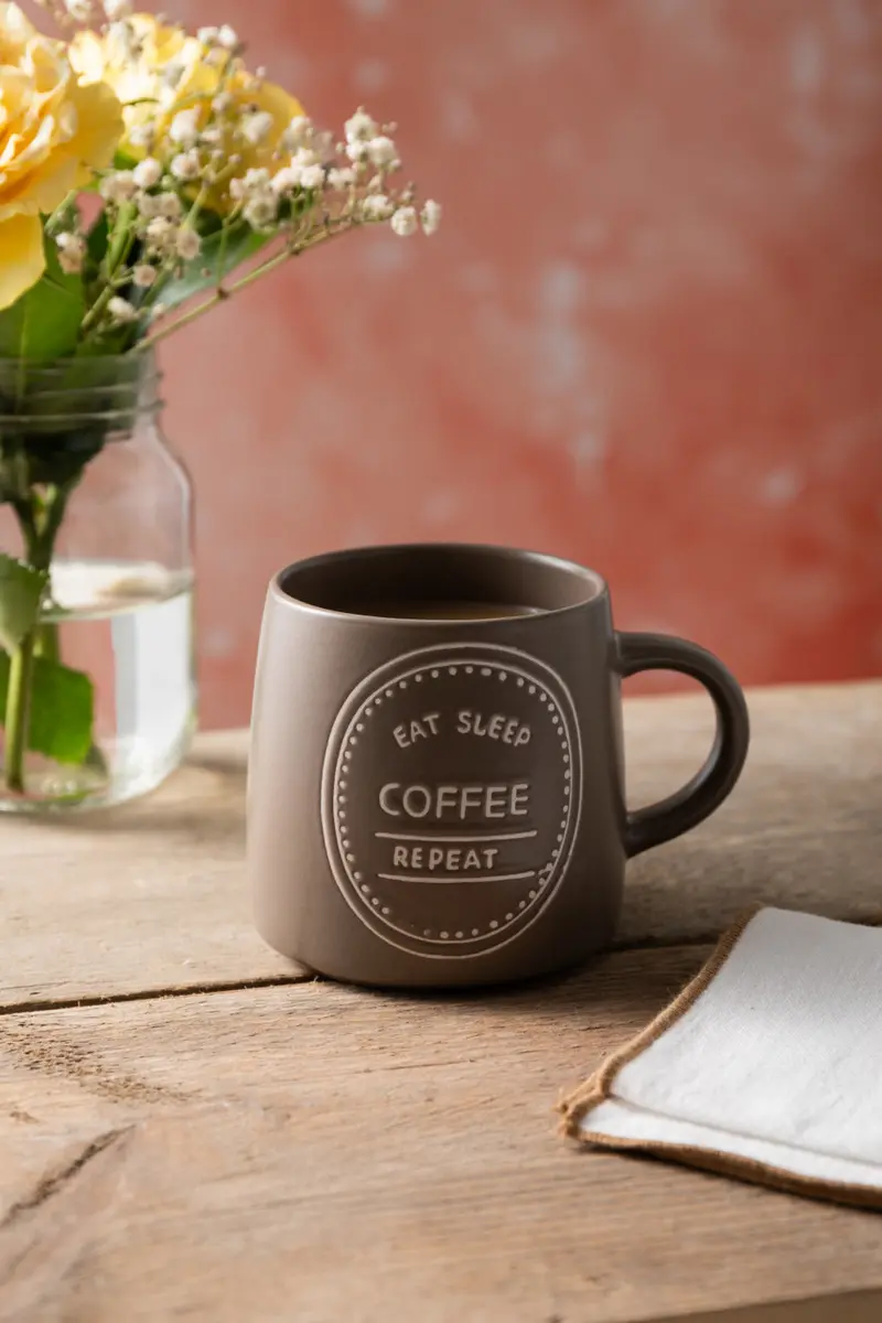 Taza Eat Sleep Coffee Repeat, 400ML