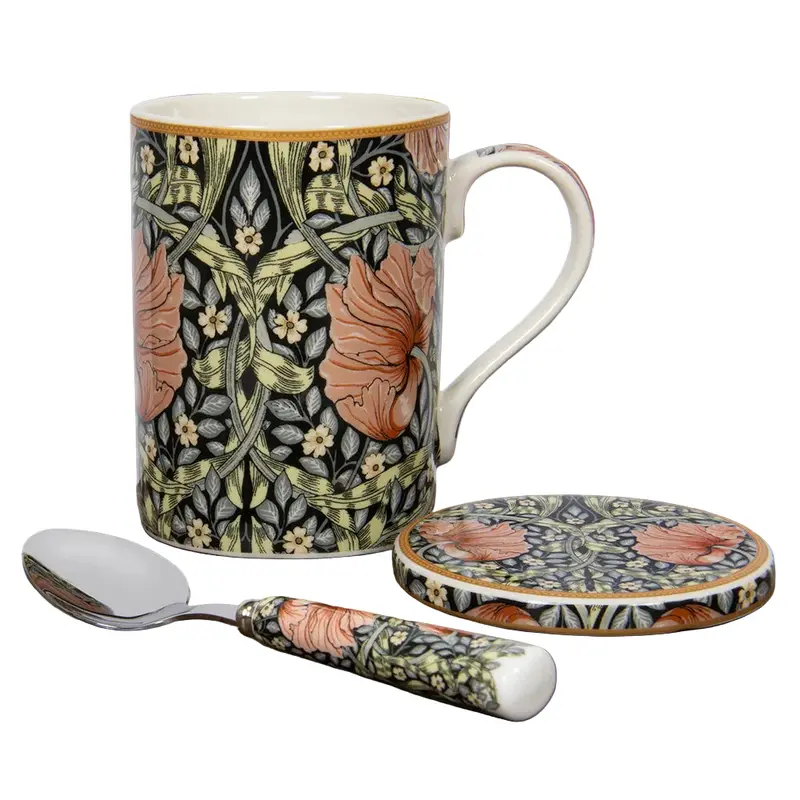 Taza, Posavasos y cuchara William Morris