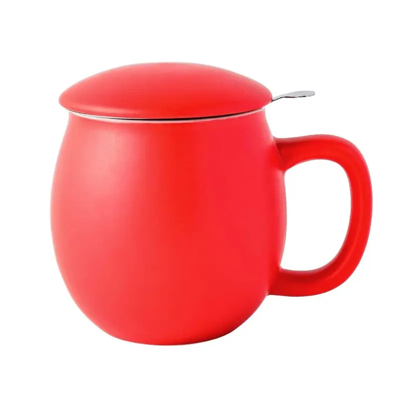Taza Tisanera de Porcelana roja Zaara