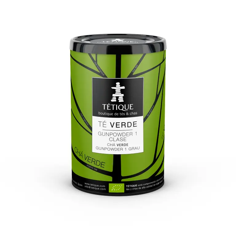 Té Verde Gunpowder biológico, 45 bolsitas individuales