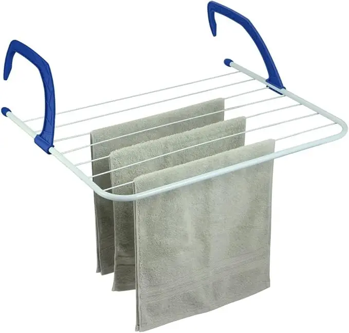Tendedero Metálico Confortime (63x49x17 cm). Una solución de secado compacta y práctica con 6 metros de capacidad, ideal para espacios pequeños, radiadores o balcones.