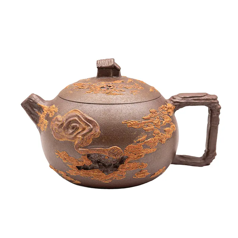 Tetera de arcilla yixing cocida a leña Auspicious Cloud Gongchun # 95616