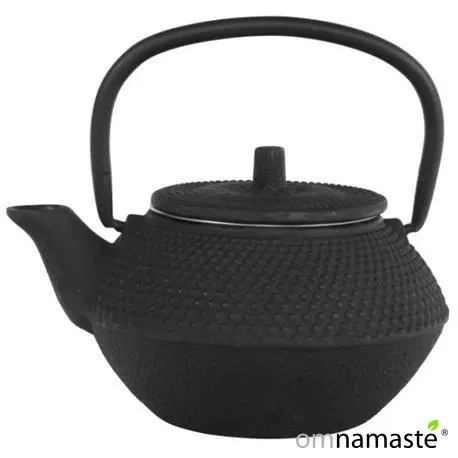 Tetera de hierro esmaltado negra 0.35L