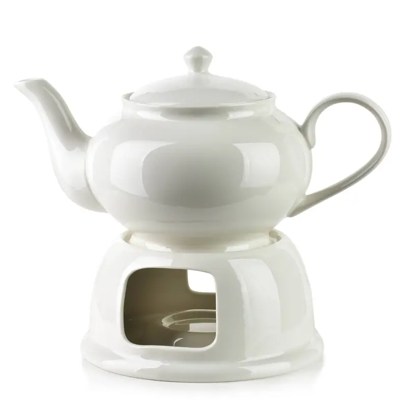 Tetera de Porcelana con Calentador 1,1 L