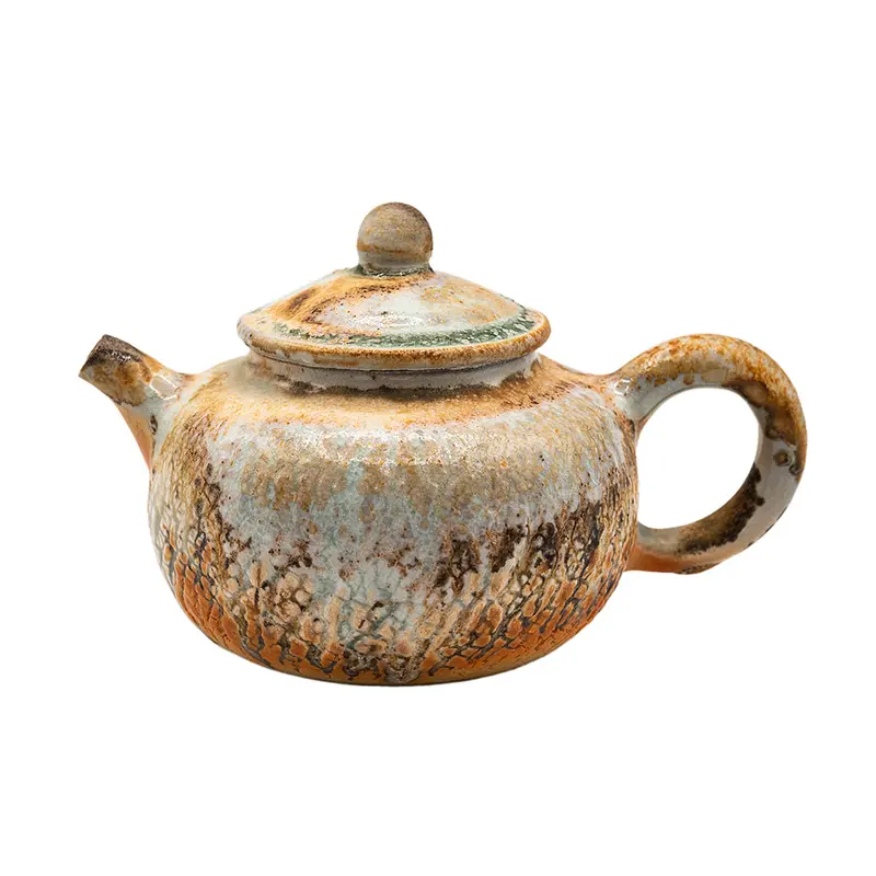 Tetera Dehua cocida a leña con esmalte de ceniza n.º 95013, 200 ml