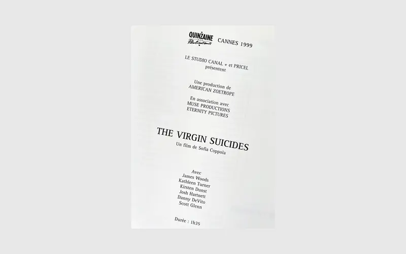 The Virgin Suicides press kit