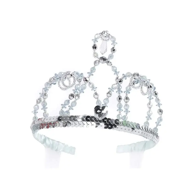 Tiara azul y plata