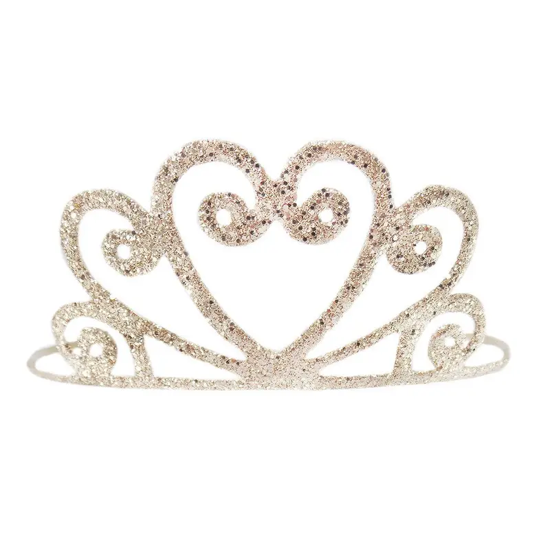 Tiara con purpurina dorada