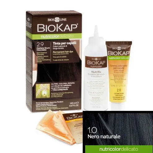 Tinte 1.00 delicato negro natural 140 ml - Biokap