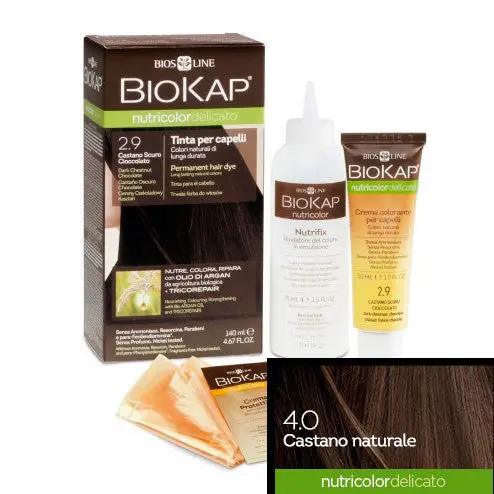 Tinte 4.00 delicato castaño natural 140 ml - Biokap
