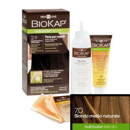 Tinte 7.00 delicato rubio medio nat 140 ml - Biokap