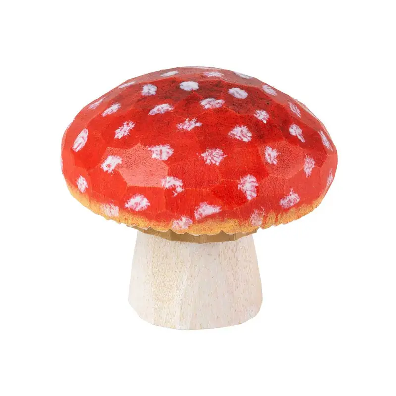 Tirador de Mueble con Forma de Seta Roja – Diseño Artesanal de Madera
