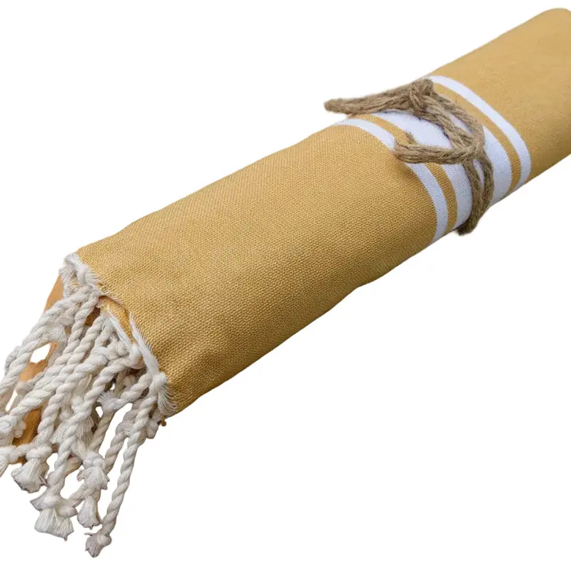 Toalla Auténtica Curry de algodón 100 % tejido plano
