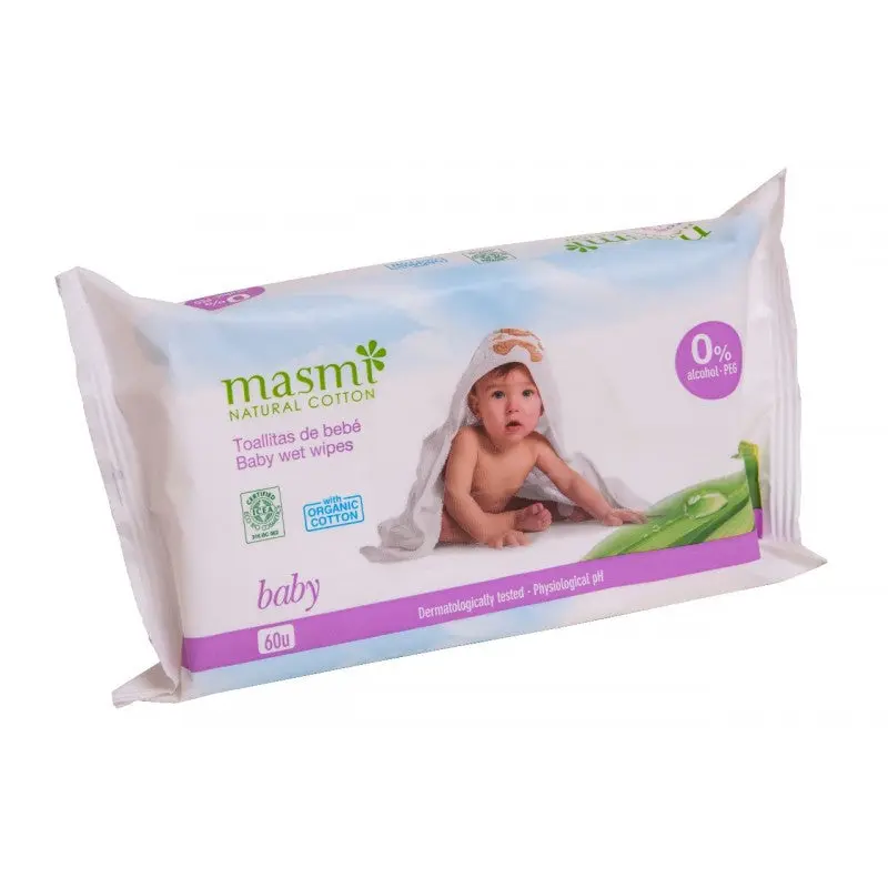 Toallitas humedas para bebe bio 60ud Masmi