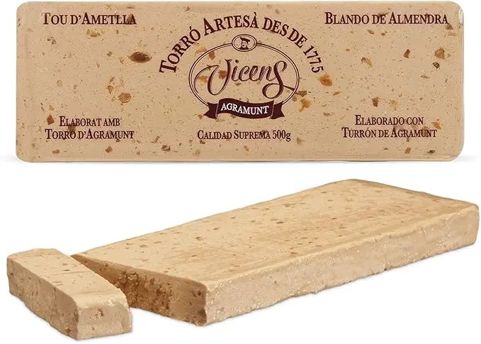 Torrons Vicens Turrón Blando de Almendra Artesano (500g)