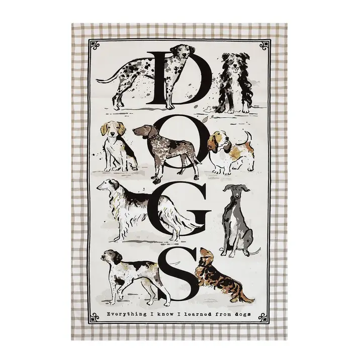 Trapo de cocina diseño "Country Dogs"